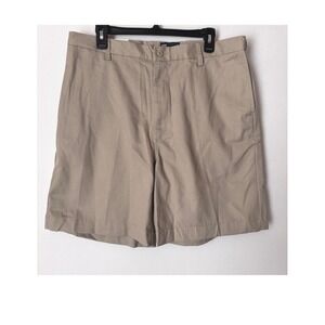 Blue‎ Generation Chino Shorts Flat Front Mens W36 Classic Fit Stain Release